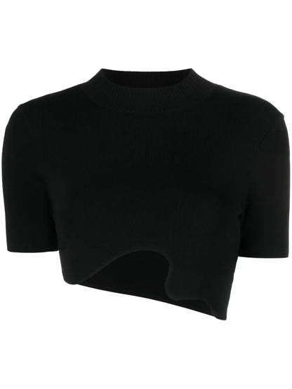 Maparadita Asymmetric Ribbed Top