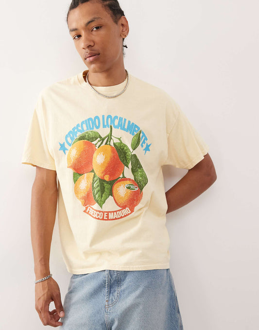 Oversized T-Shirt With Lemon Print