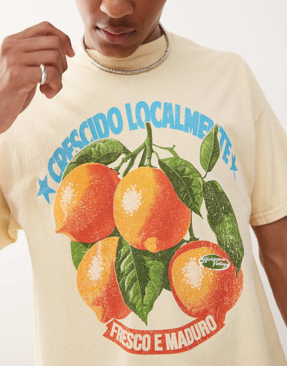 Oversized T-Shirt With Lemon Print