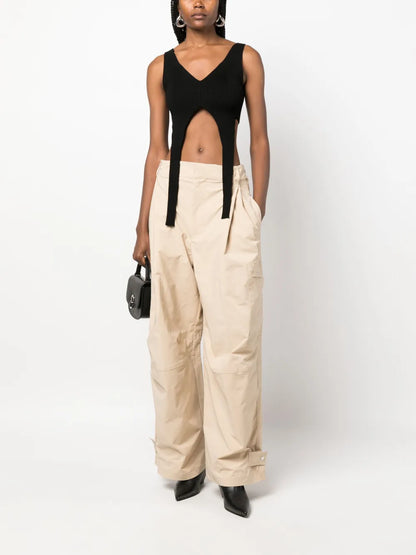 Asymmetric Knitted Cropped Top