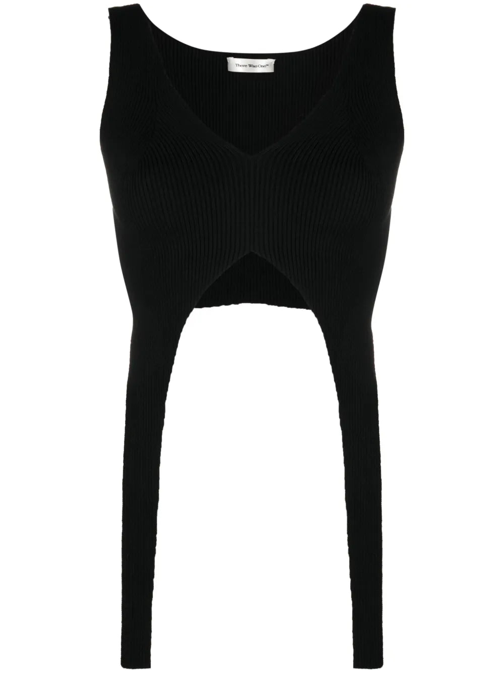Asymmetric Knitted Cropped Top