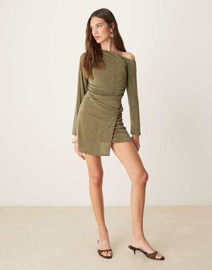 Co-Ord Textured Skort With Knot Detailing