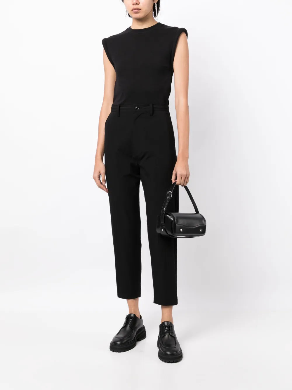 High-Waisted Cropped Trousers