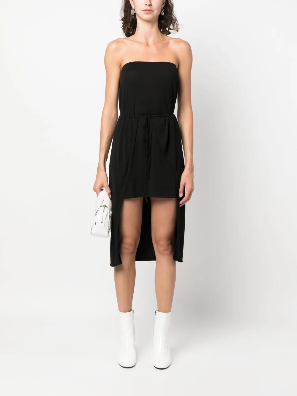 Layered-Effect Strapless Dress