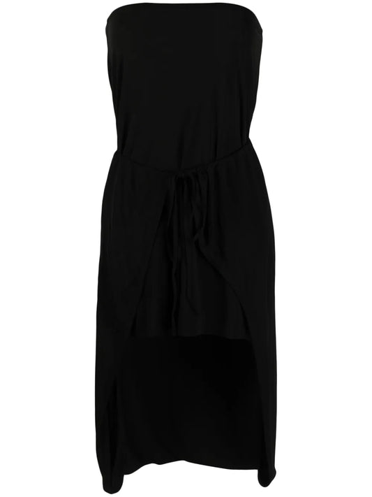 Layered-Effect Strapless Dress