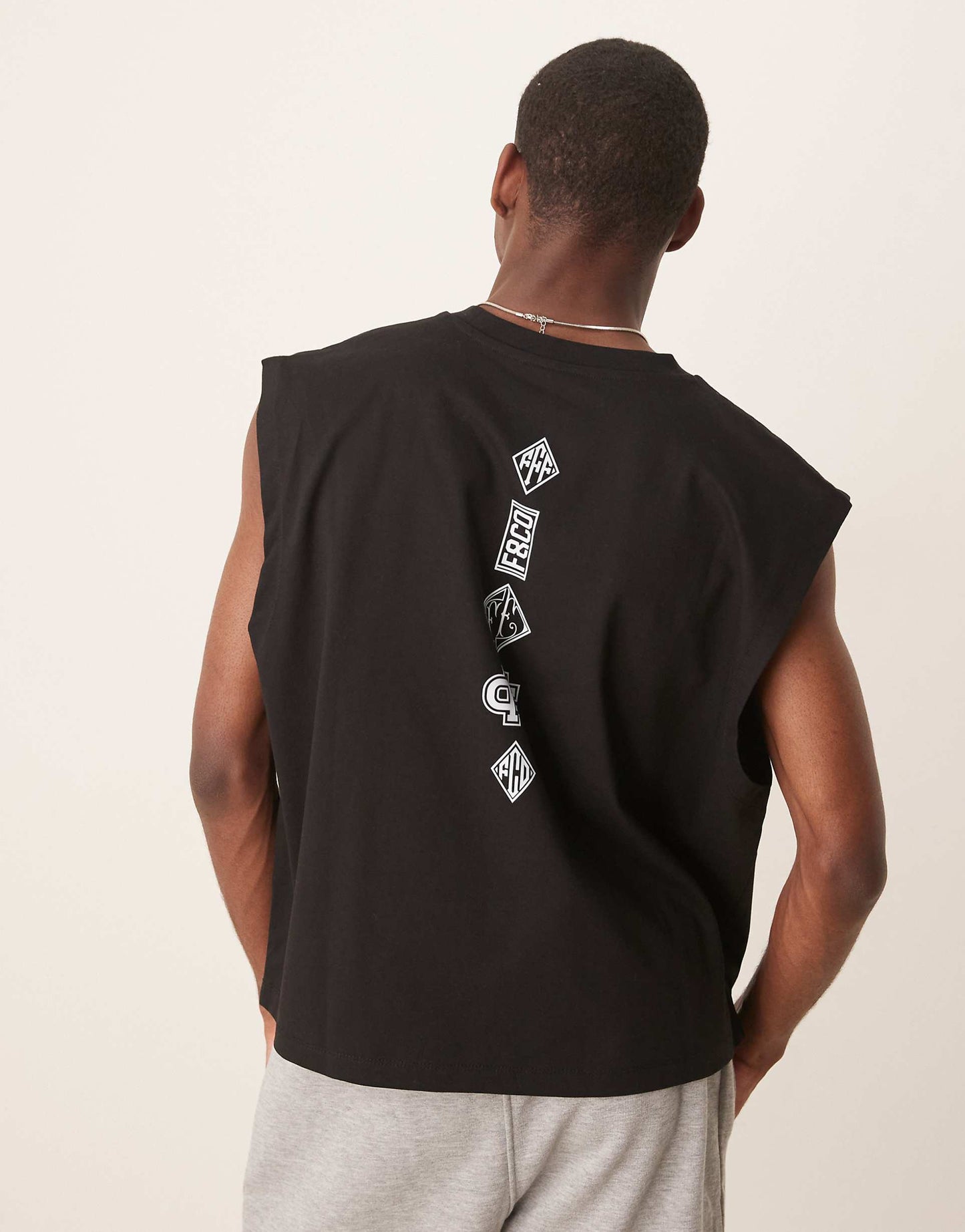 Relaxed Vest With Back Print