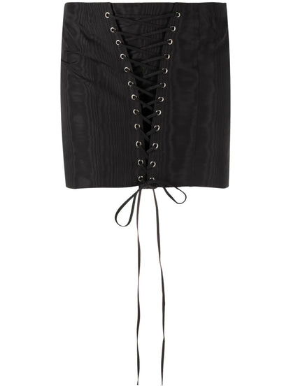 Lace-Up Mini Skirt