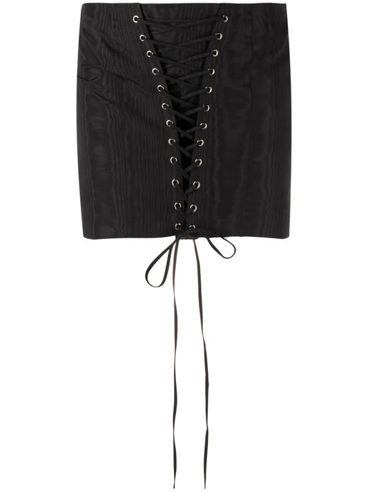 Lace-Up Mini Skirt