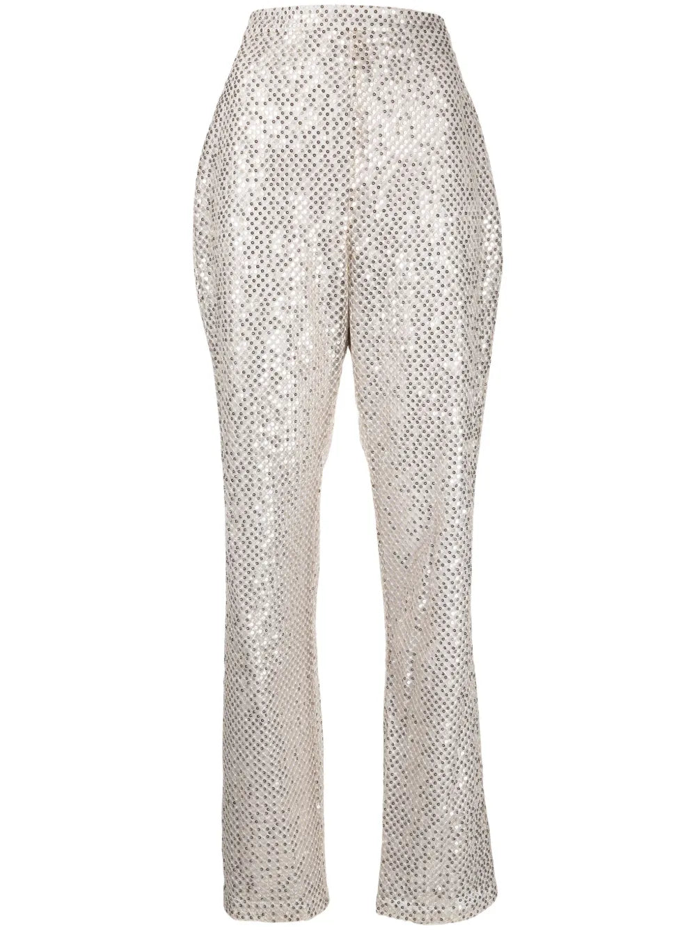 Sequin-Embellished Straight-Leg Trousers