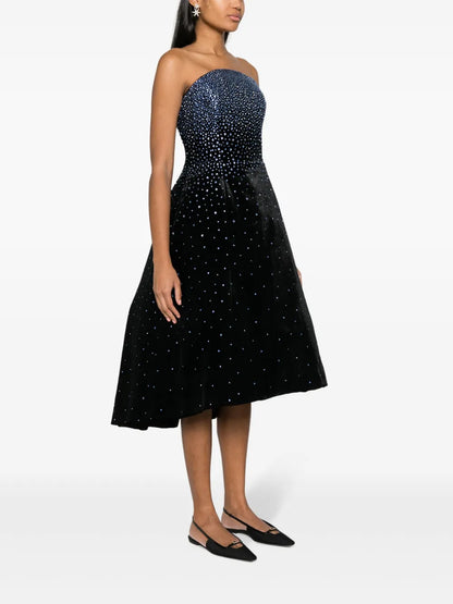 Crystal-Embellished Midi Dress