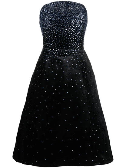 Crystal-Embellished Midi Dress