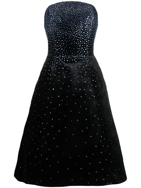Crystal-Embellished Midi Dress