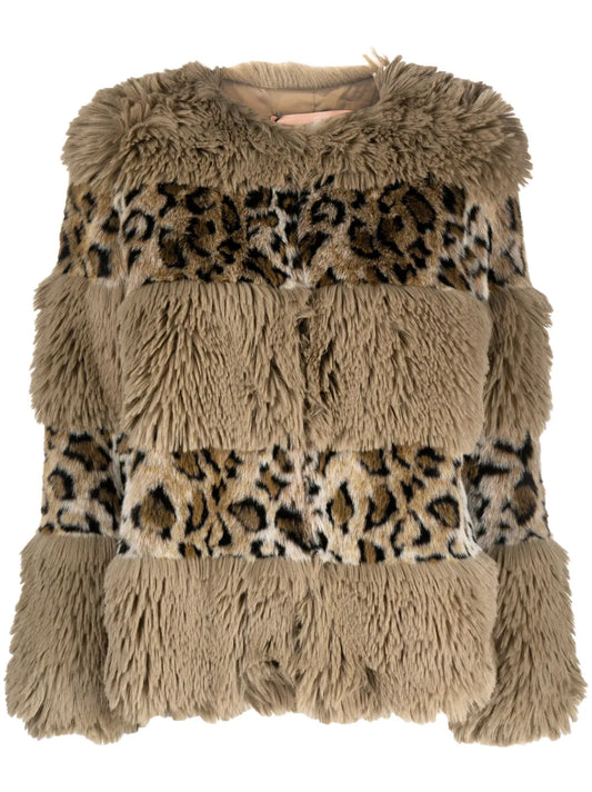 Animal-Print Faux-Fur Jacket
