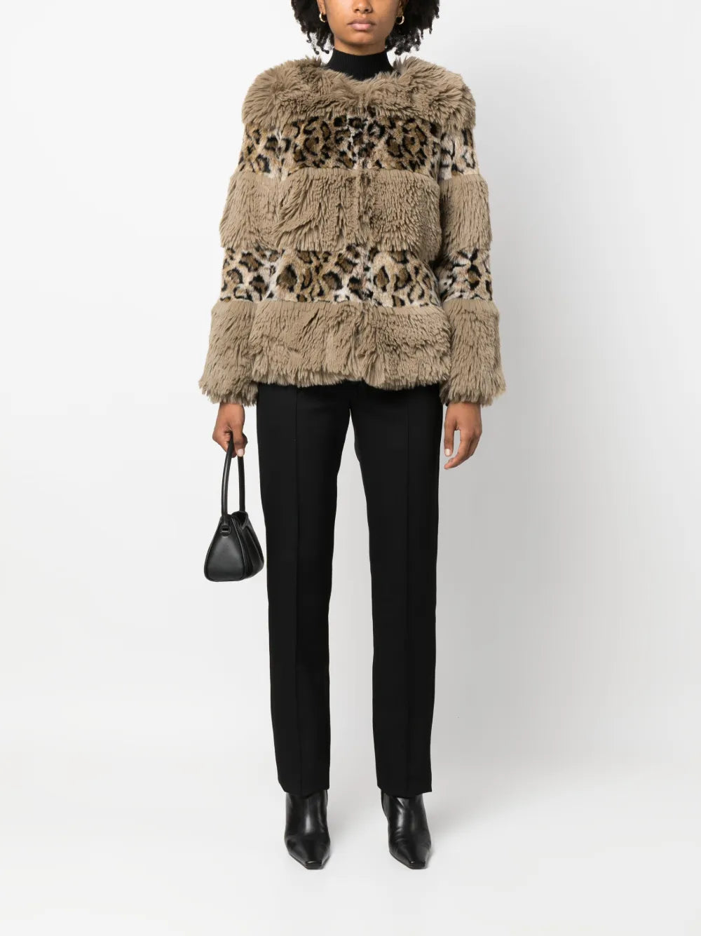 Animal-Print Faux-Fur Jacket
