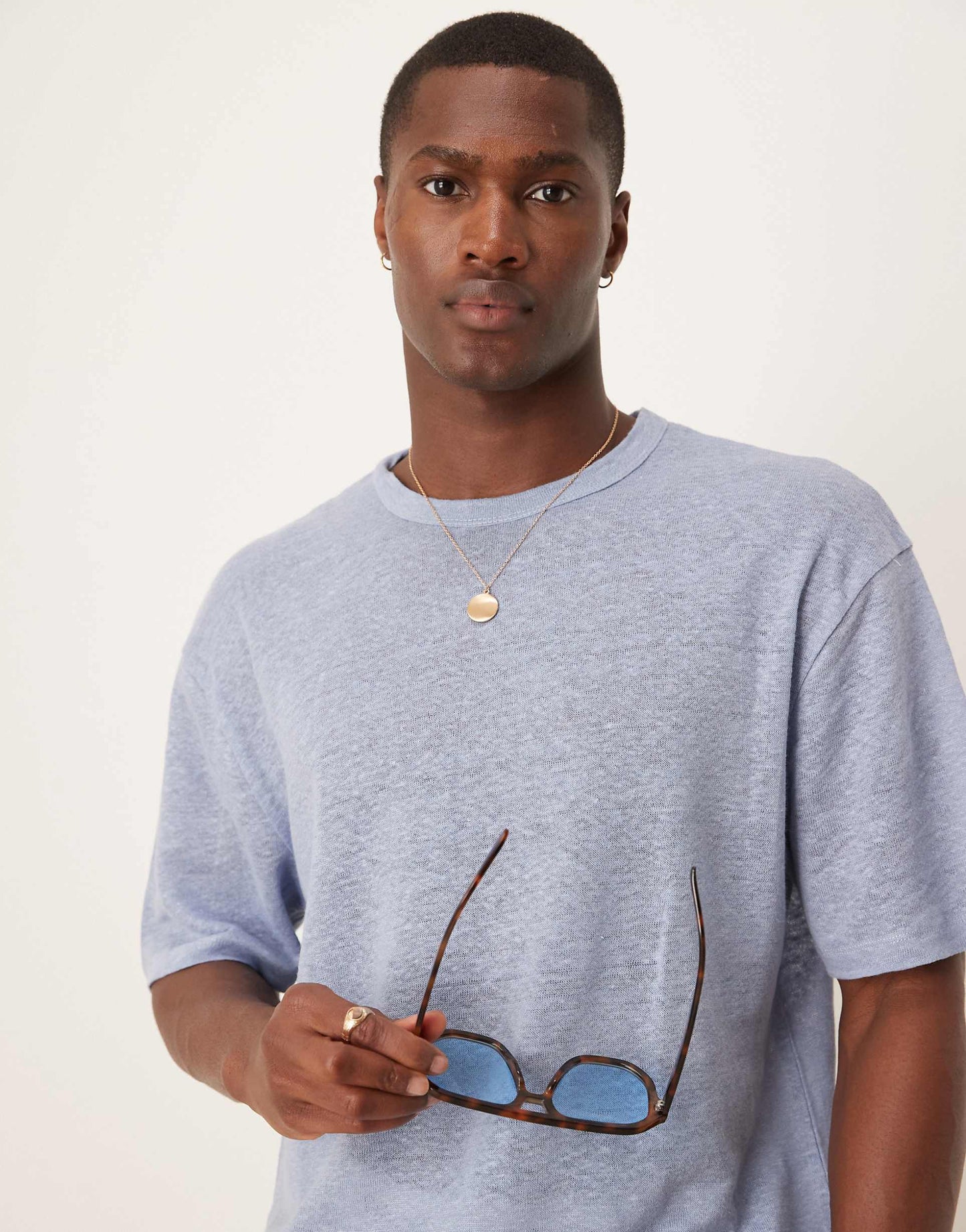 Premium Linen Relaxed Boxy T-Shirt