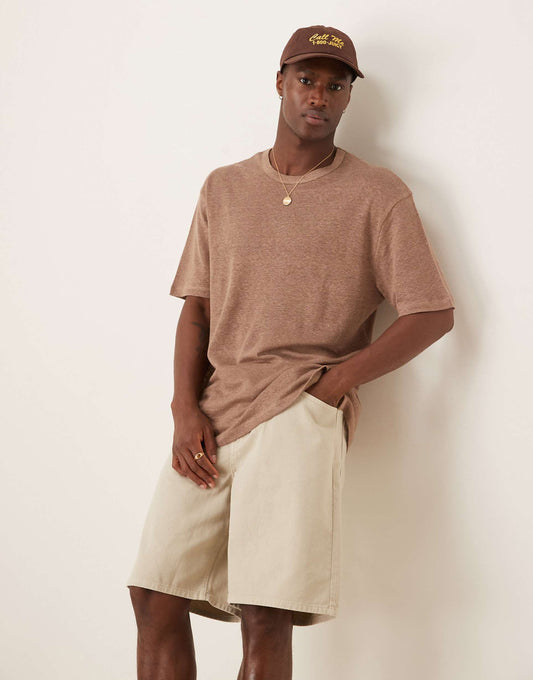 Premium Linen Relaxed T-Shirt