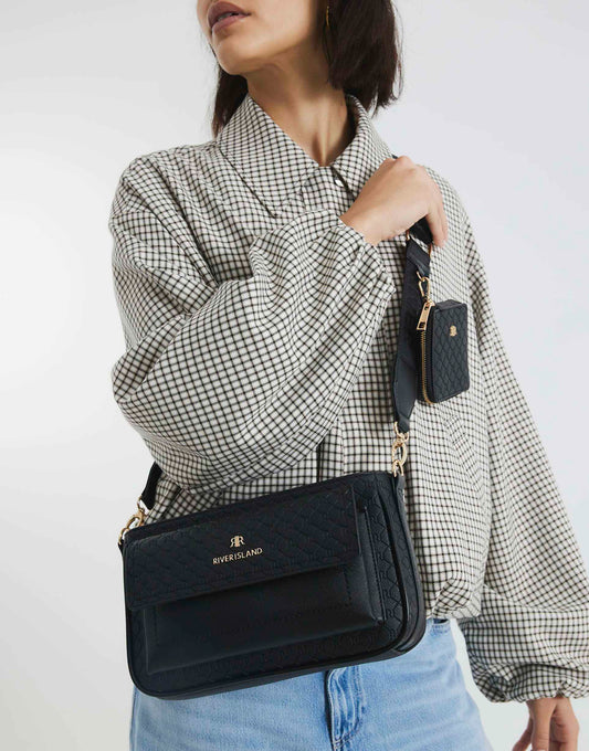 Ri Monogram Utility Cross Body Bag