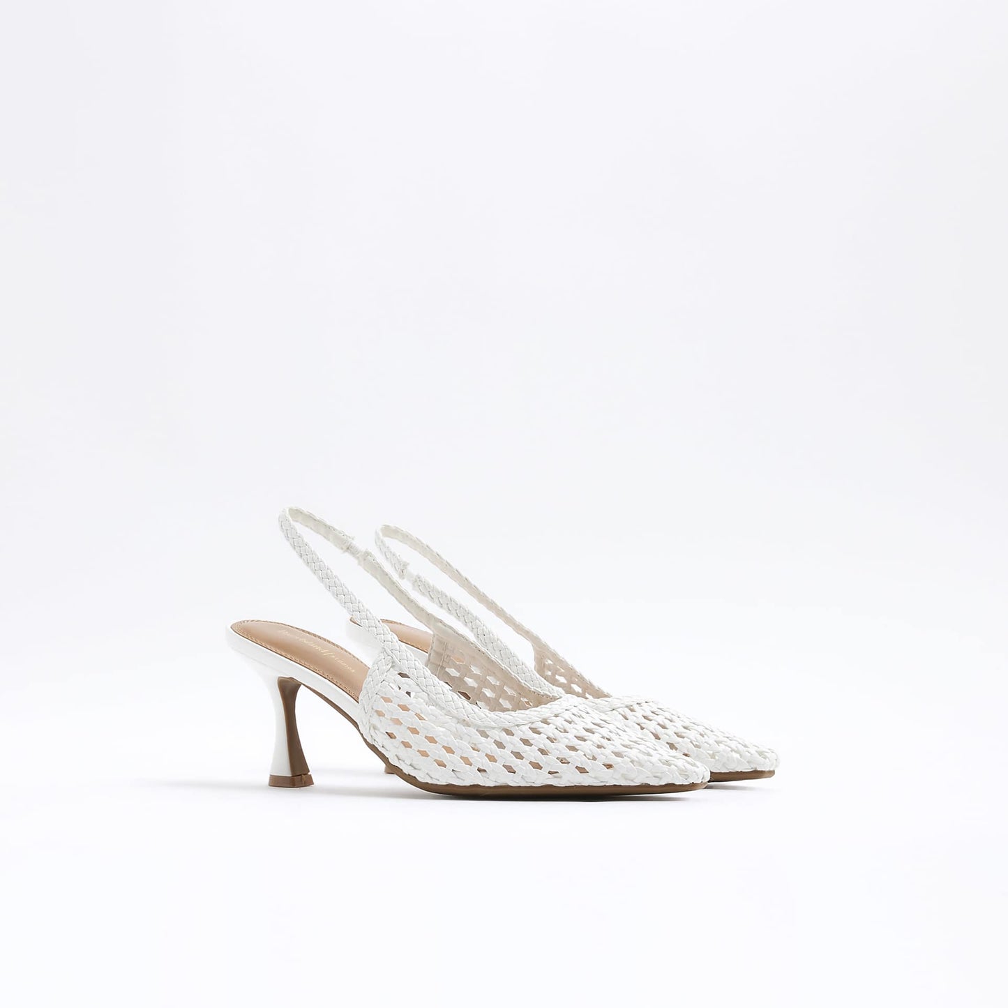 Woven Sling Back Court Heels