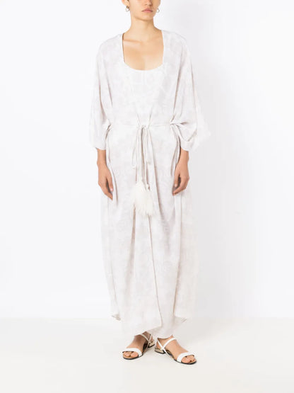 Geometric-Print Beach Cover-Up