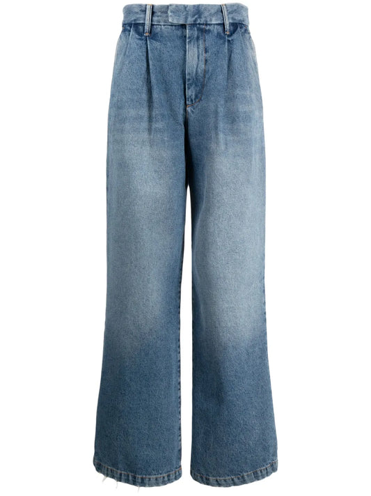 Mid-Rise Wide-Leg Jeans