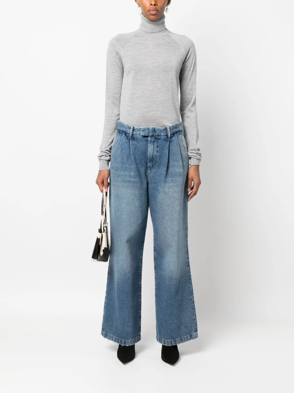Mid-Rise Wide-Leg Jeans
