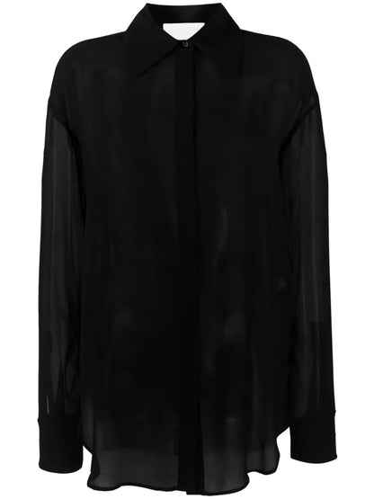 Semi-Sheer Silk Shirt