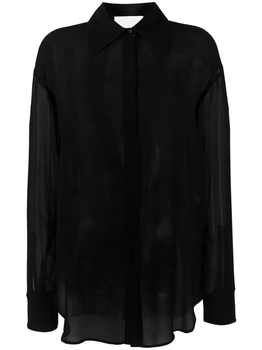 Semi-Sheer Silk Shirt