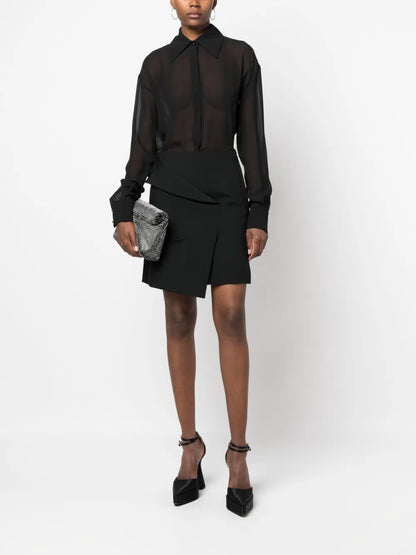 Semi-Sheer Silk Shirt