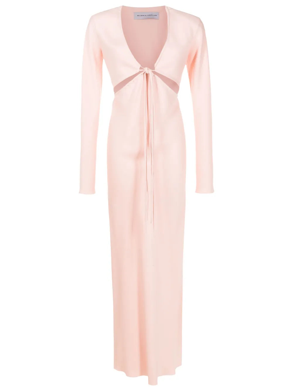 V-Neck Satin Maxi Dress