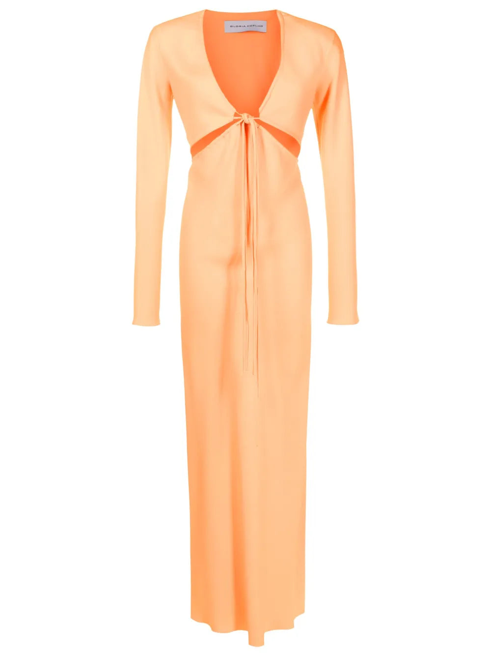 V-Neck Satin Maxi Dress