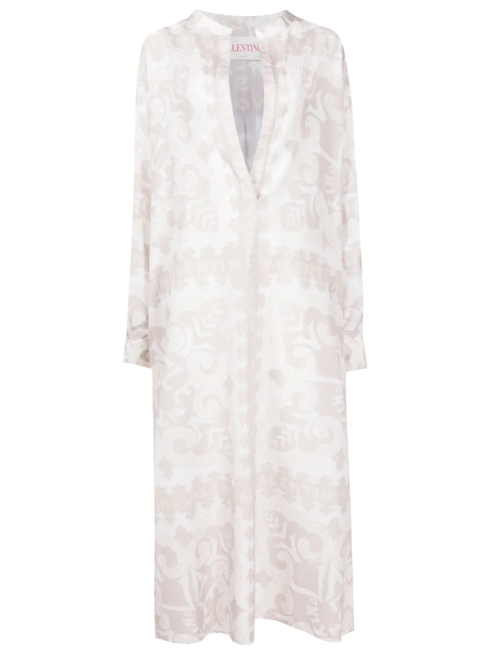 Geometric-Print Silk-Cotton Dress