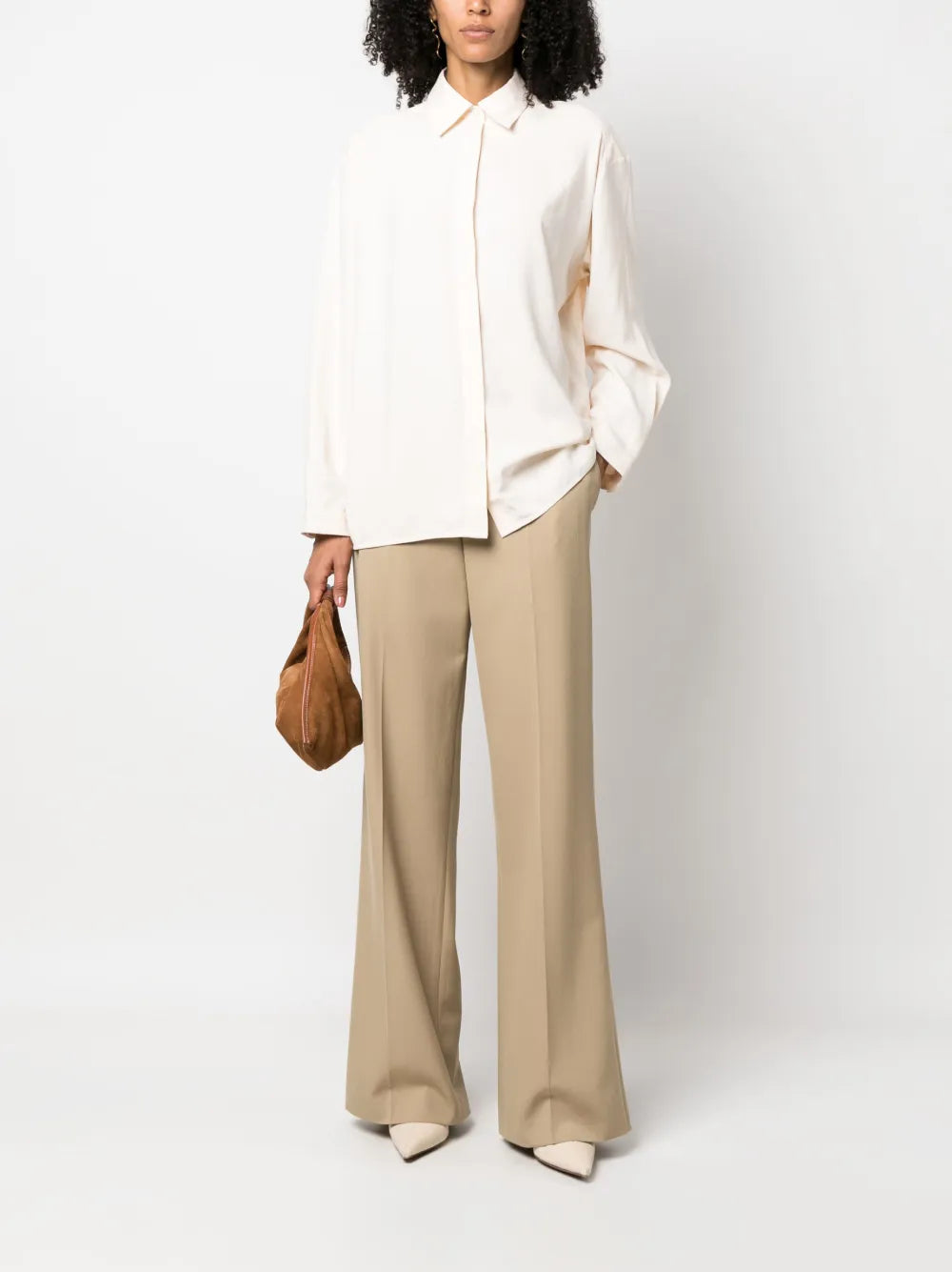 Button-Up Silk Shirt