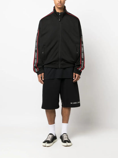 Logo-Tape High-Neck Bomber Jacket