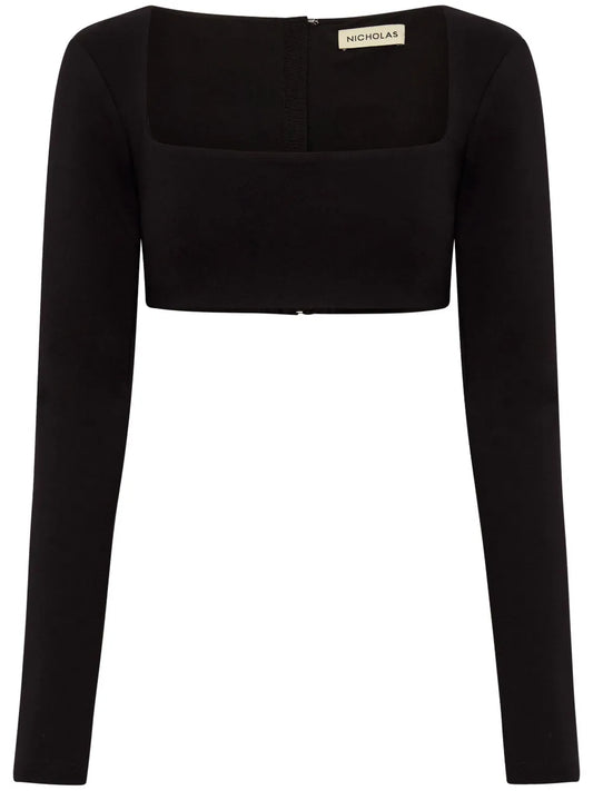 Garima Cropped Long-Sleeve Top