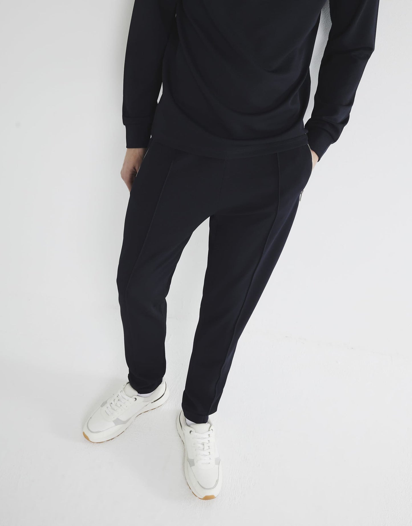 Slim Fit Stretch Textured Smart Joggers