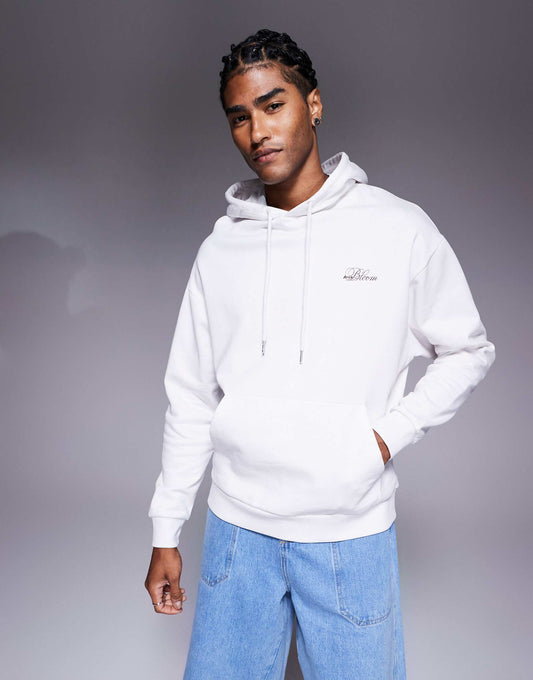 Oversized Hoodie With Floral Prints