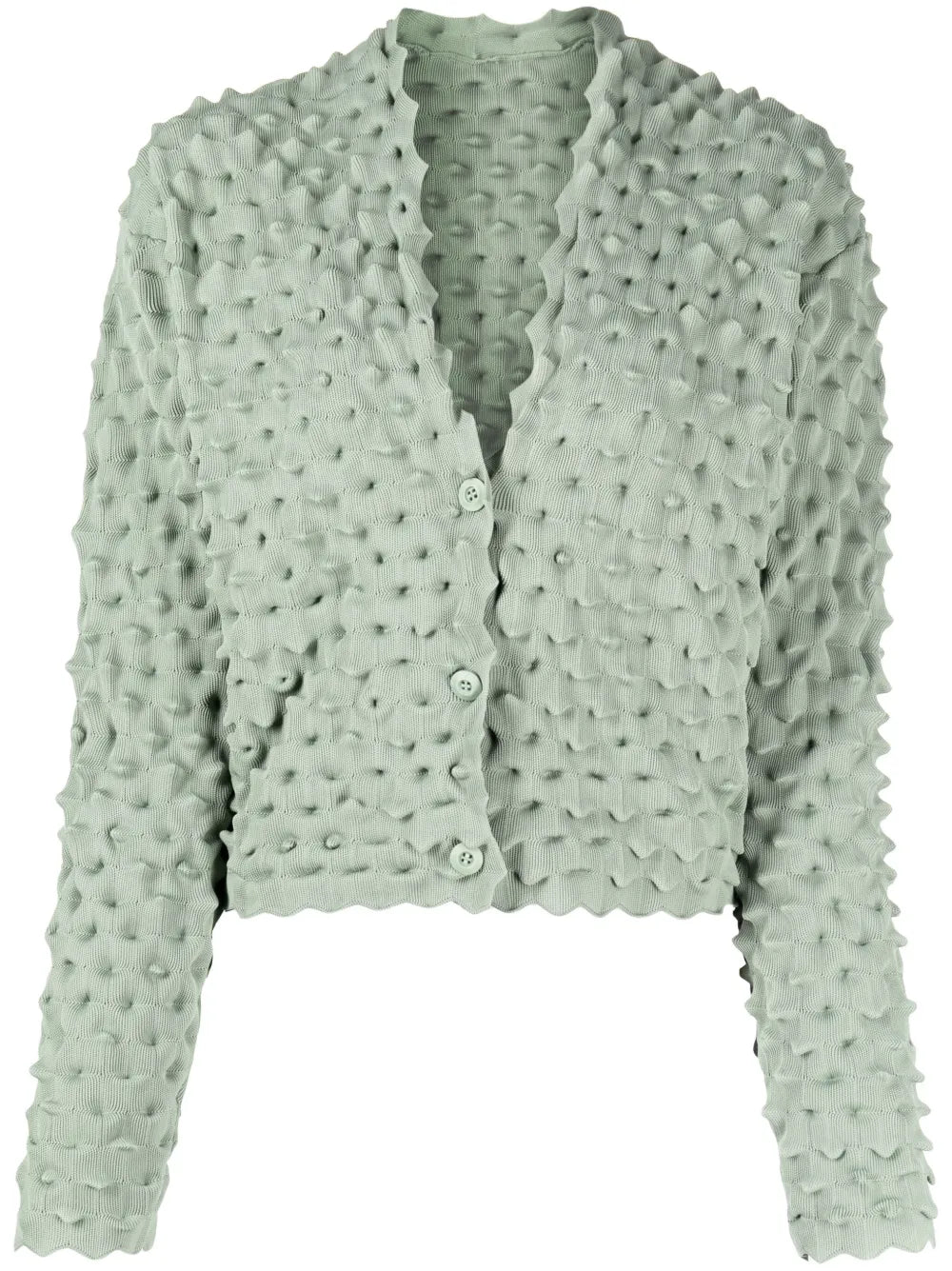 V-Neck Cropped Cardigan