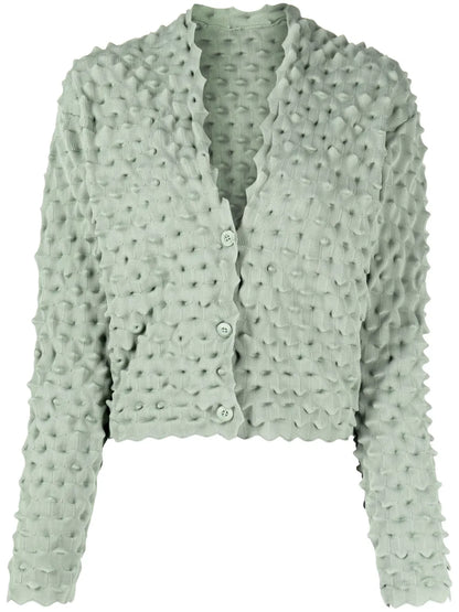 V-Neck Cropped Cardigan