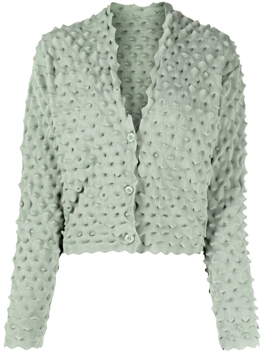 V-Neck Cropped Cardigan
