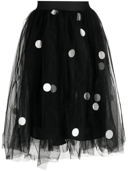 Polka-Dot A-Line Skirt