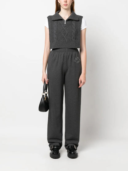 Logo-Appliqué Cotton Track Pants