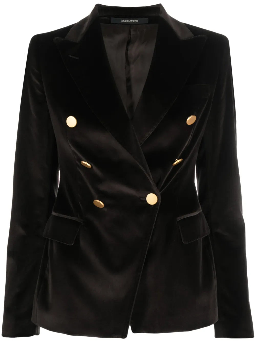 Jalicya Velvet Double-Breasted Blazer
