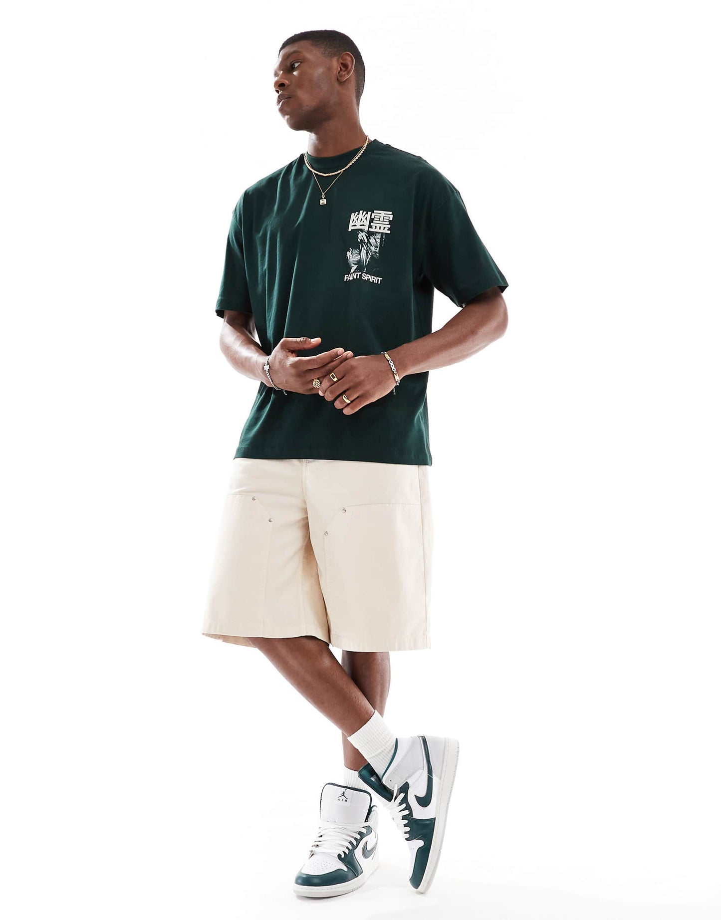 Oversized T-Shirt With Souvenir Graphic