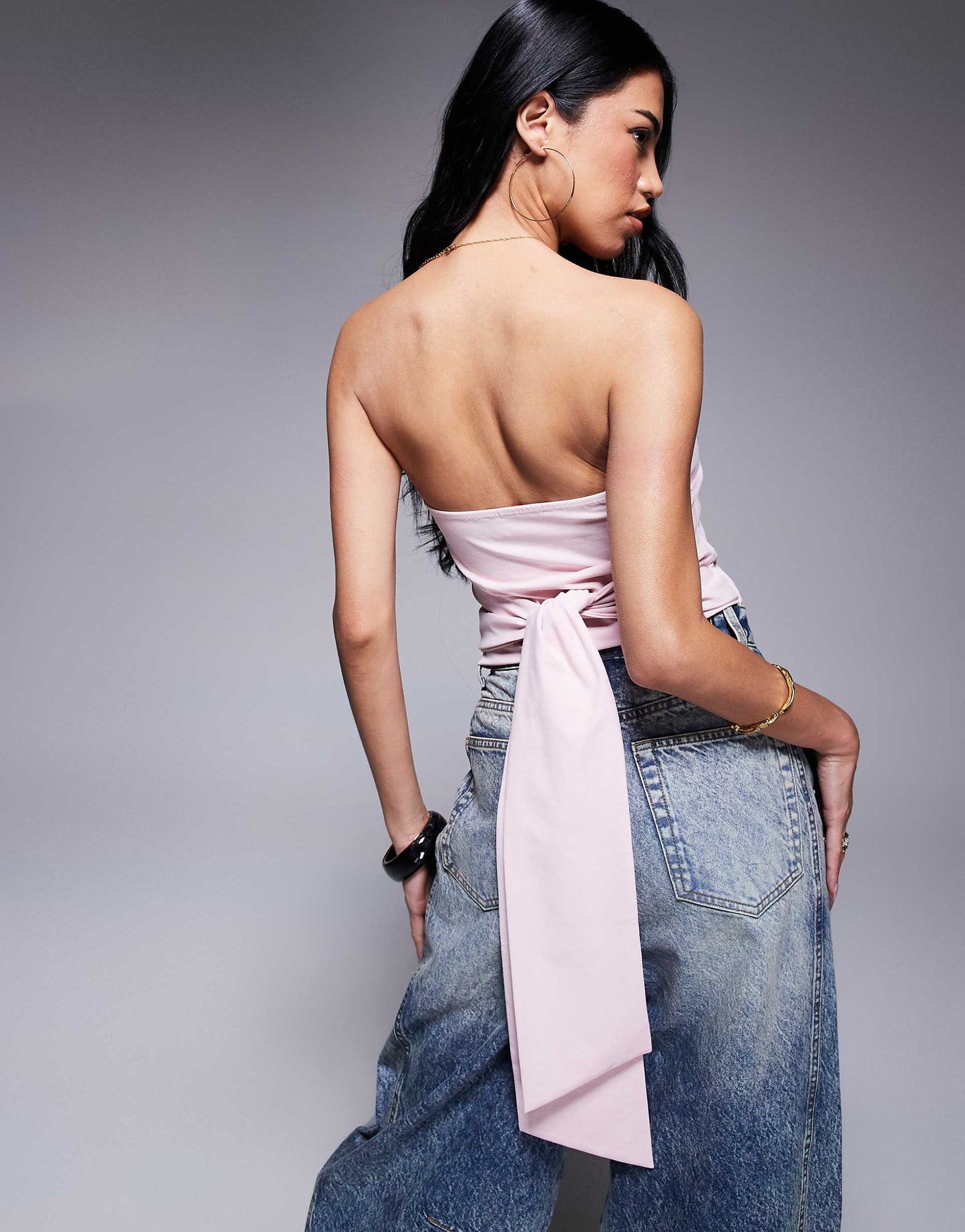 Tie Waist Detail Bandeau Top
