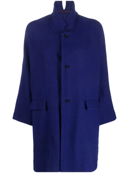 Bell-Sleeves Wool Coat