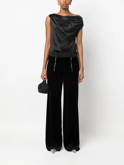 High-Waisted Wide-Leg Trousers