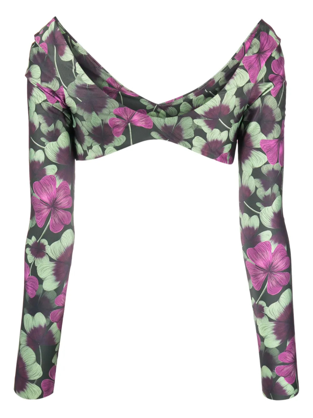 Alfonsina Fortuna Floral-Print Bikini Top