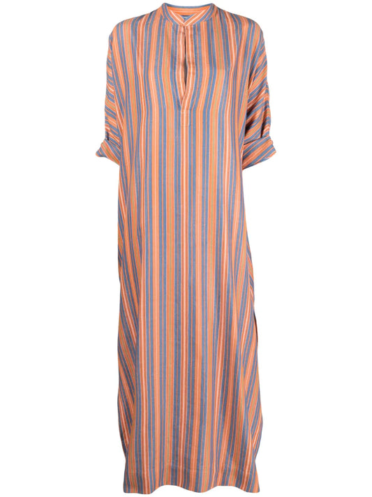 Striped Short-Sleeve Kaftan