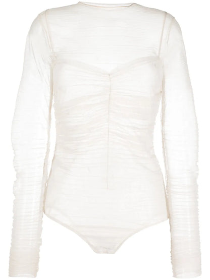Semi-Sheer Long-Sleeved Body