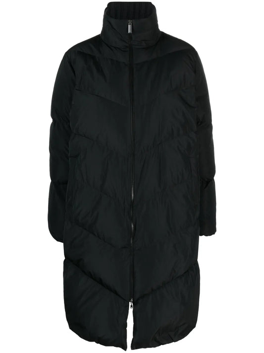 Rhinestone-Embellished Padded Raincoat